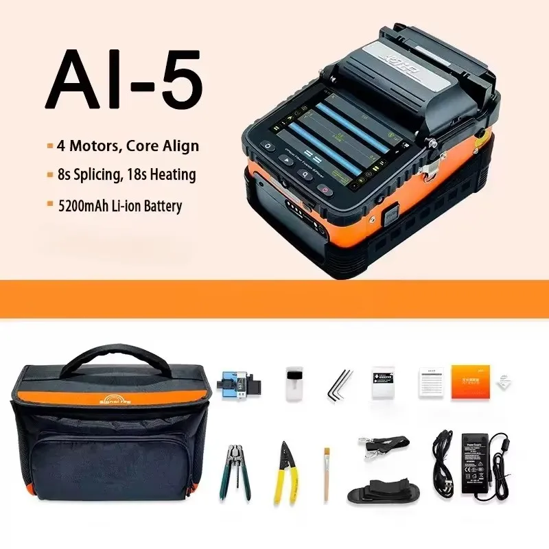 FTTH Fusion Splicer AI-5 Fully Automatic Fiber Splicing Machine for Trunk Line Construction and FTTH Project
FTTH Fusion Splicer AI-5 Fully Automatic Fiber Splicing Machine for Trunk Line Construction and FTTH Project
