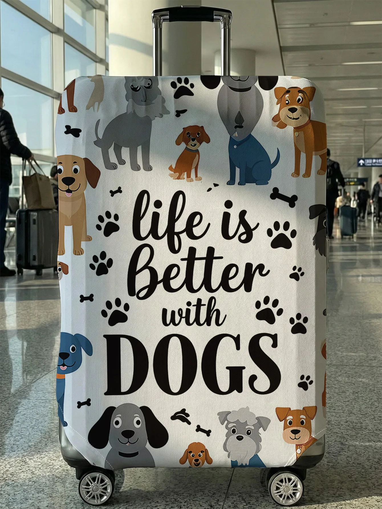 Cartoon dog print luggage protection cover, suitable for 18-32 inch luggage covers, luggage handle gloves, travel accessories
Cartoon dog print luggage protection cover, suitable for 18-32 inch luggage covers, luggage handle gloves, travel accessories