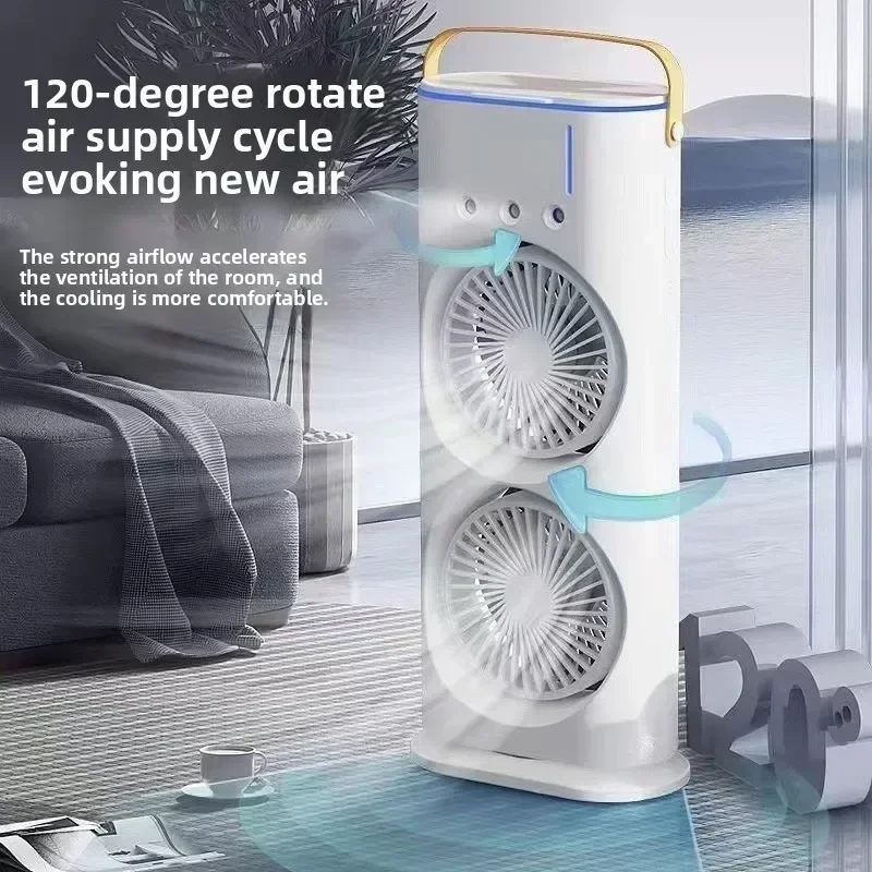 Double Head Three-hole Fan New Home Office Multi Function Spray Humidifier Direct Plug in Charging Accelerate Air Circulation
Double Head Three-hole Fan New Home Office Multi Function Spray Humidifier Direct Plug in Charging Accelerate Air Circulation