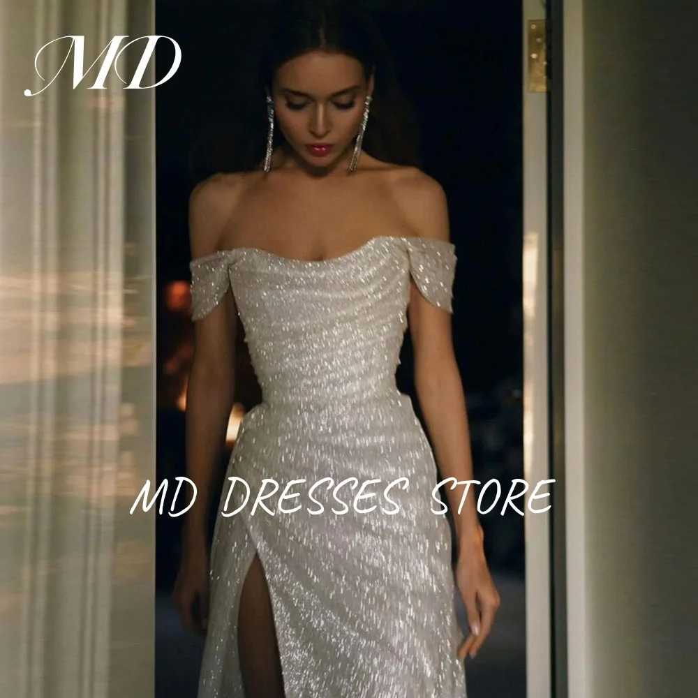 MD Modern White Shinny Evening Gown Mermaid Off the Shoulder Side High Slit Prom Gown Dress vestidos de fiesta Customised 2025
MD Modern White Shinny Evening Gown Mermaid Off the Shoulder Side High Slit Prom Gown Dress vestidos de fiesta Customised 2025