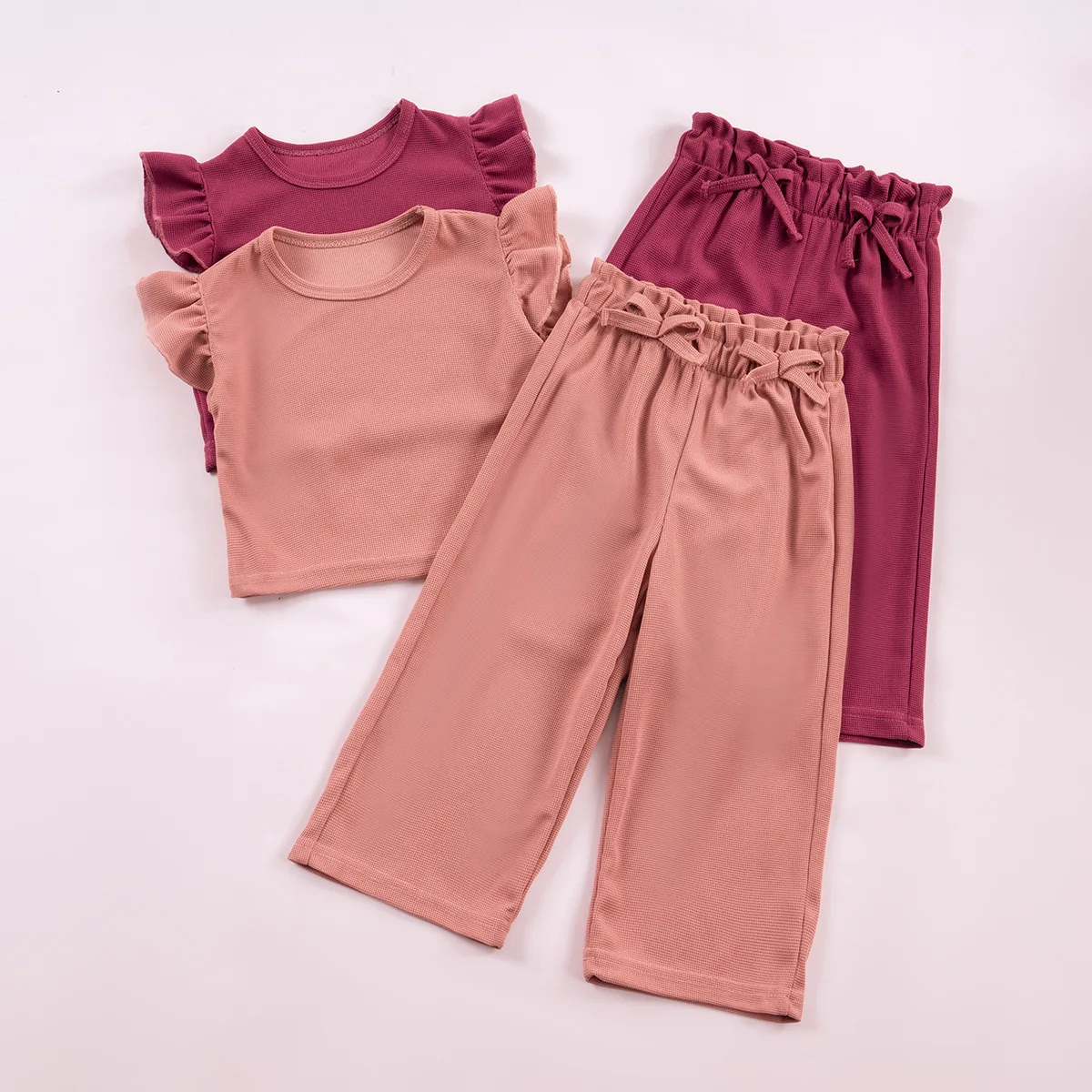 2025 New Girl's Little Flying Sleeve Pants Set Popular Girl Clothing Bow Belt Simple Style Fashion
2025 New Girl's Little Flying Sleeve Pants Set Popular Girl Clothing Bow Belt Simple Style Fashion