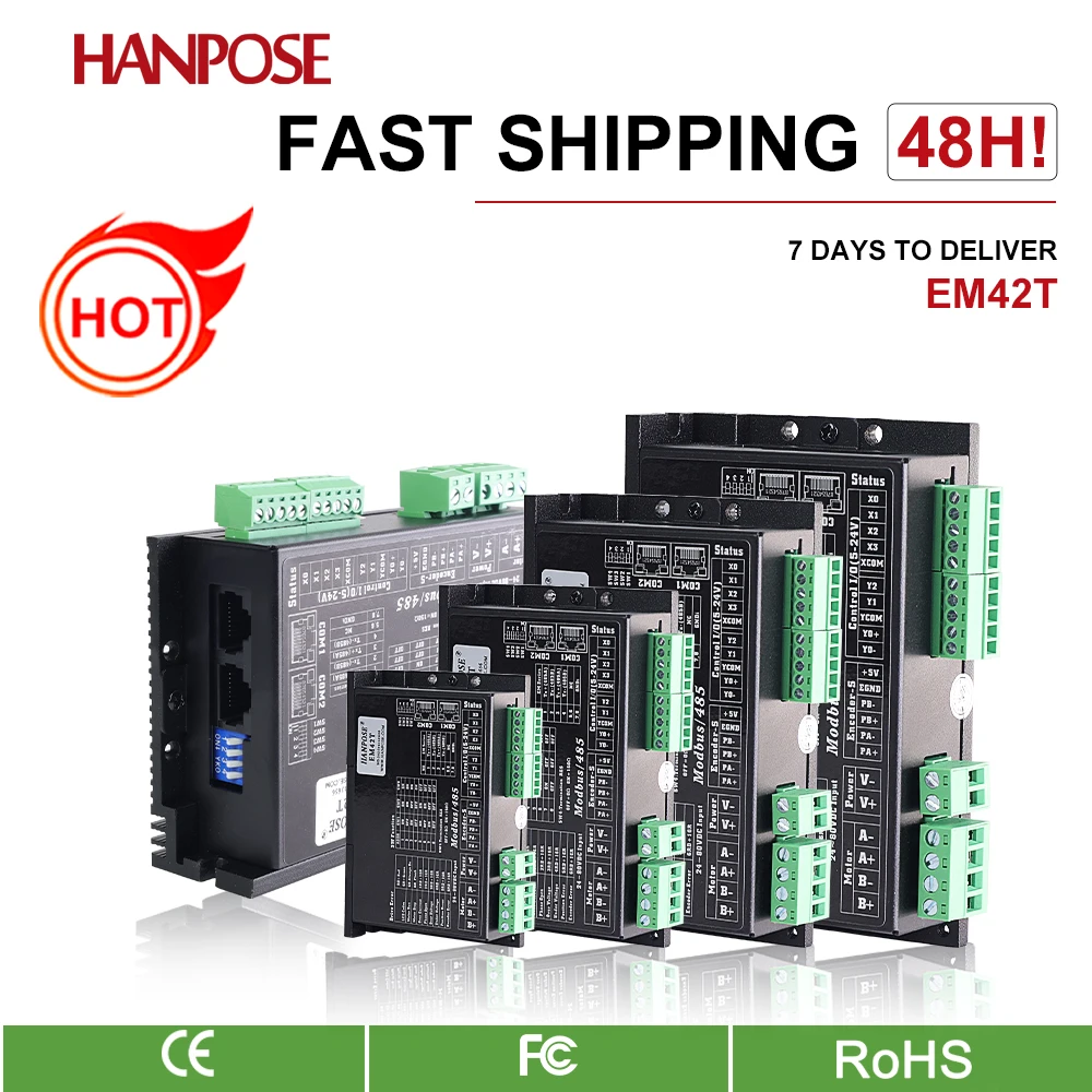 Драйвер шагового двигателя шины HANPOSE EM42/57/86T поддерживает Modbus 485, CANopen и Communication EtherCAT
Драйвер шагового двигателя шины HANPOSE EM42/57/86T поддерживает Modbus 485, CANopen и Communication EtherCAT