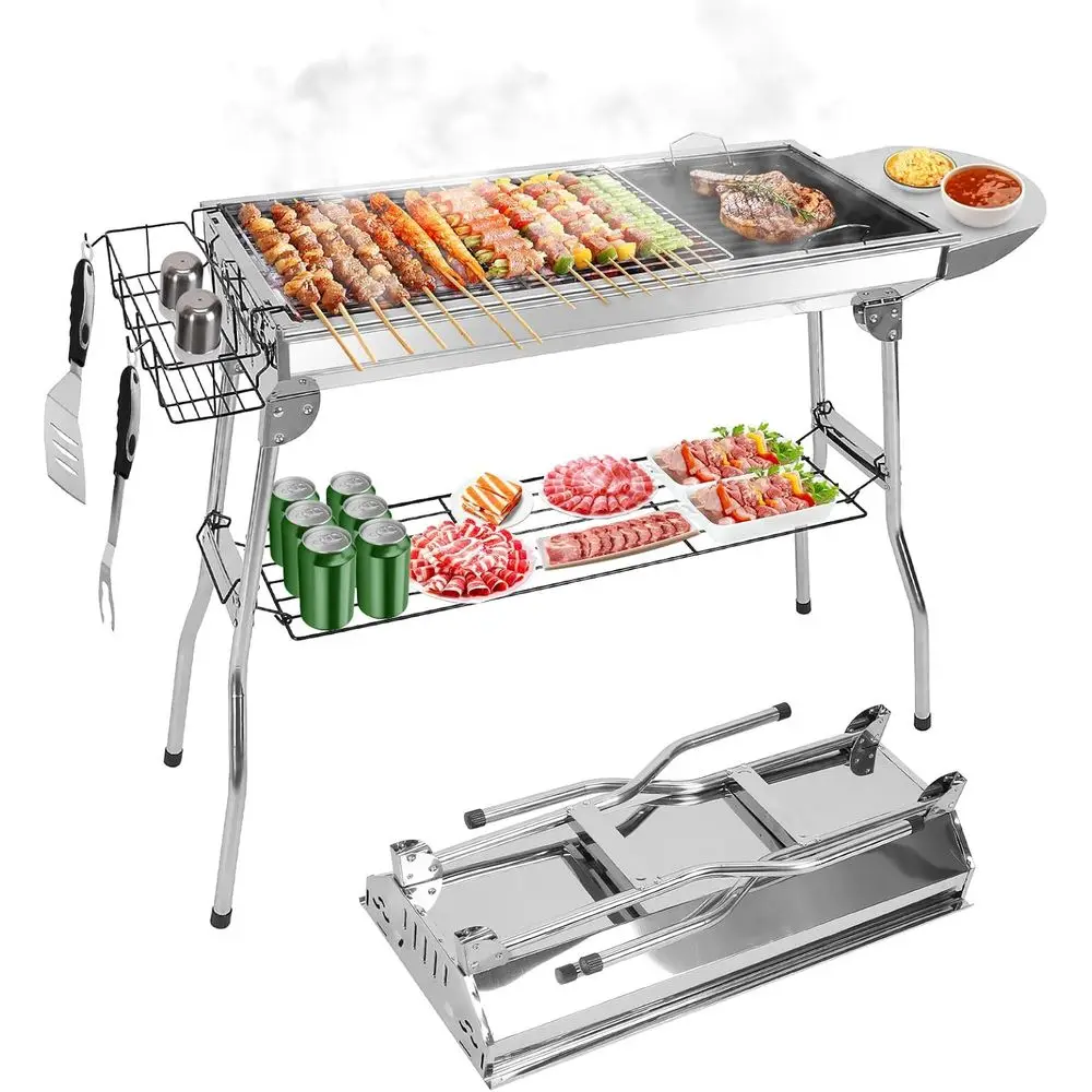 Barbecue Charcoal Grill, oldable Large BBQ Grill StainlSteel Outdoor Kebab Grill or Garden Camping Picnic Party Taiating Travel(
Barbecue Charcoal Grill, oldable Large BBQ Grill StainlSteel Outdoor Kebab Grill or Garden Camping Picnic Party Taiating Travel(