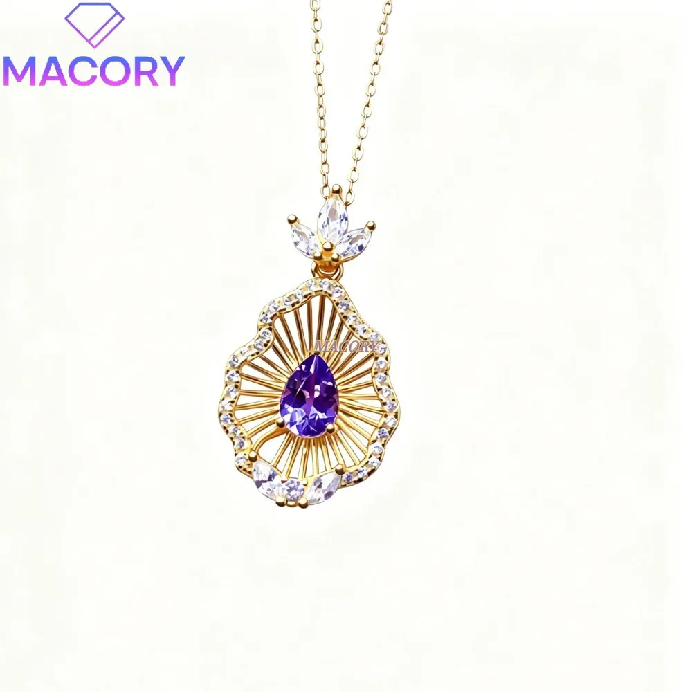 Natural Tanzanite S925 Sterling Silver Women's Pendant Fashionable Luxurious Exquisite Women's Jewelry Suitable as a Gift
Natural Tanzanite S925 Sterling Silver Women's Pendant Fashionable Luxurious Exquisite Women's Jewelry Suitable as a Gift