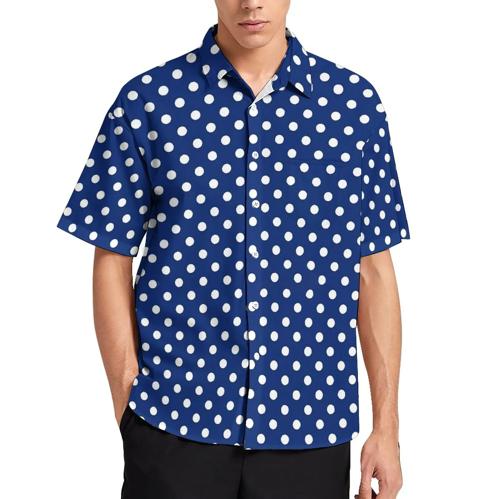 White Polka Dots Casual Shirts Classic Dot Print Vacation Shirt Hawaiian Street Style Blouses Mens Custom 3XL 4XL
White Polka Dots Casual Shirts Classic Dot Print Vacation Shirt Hawaiian Street Style Blouses Mens Custom 3XL 4XL
