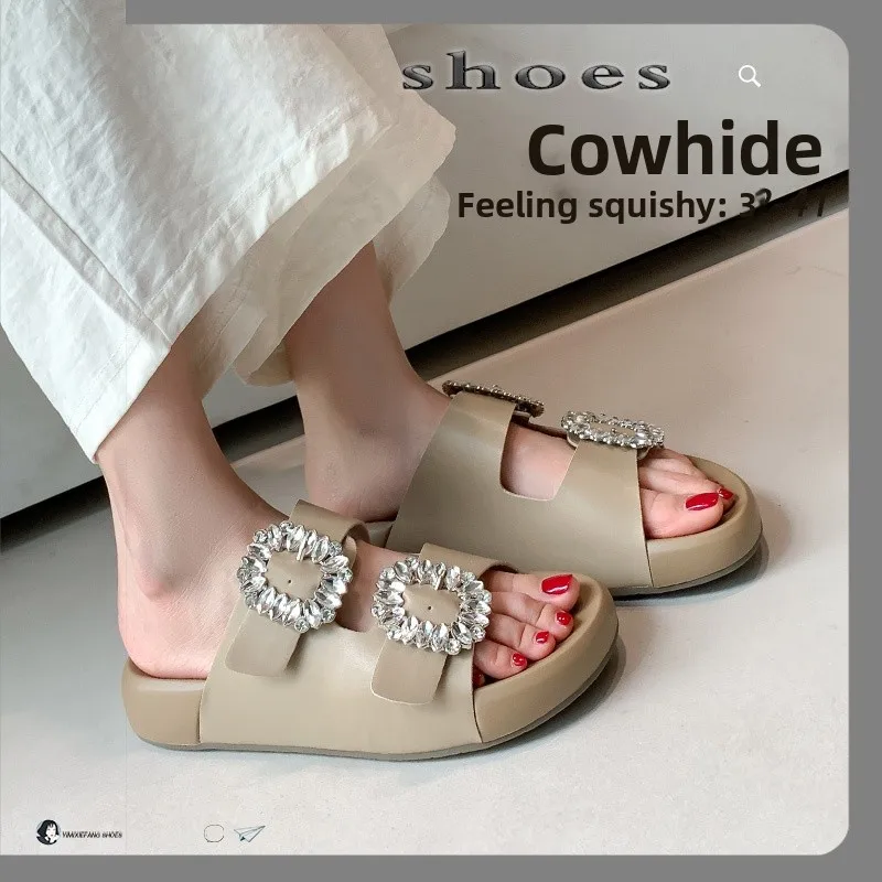 Женские ультракомфортные шлепанцы из натуральной кожи с бриллиантовой отделкой, мягкие уличные сандалии для пляжа, размеры 32-4, повседневные, ультраудобные
Женские ультракомфортные шлепанцы из натуральной кожи с бриллиантовой отделкой, мягкие уличные сандалии для пляжа, размеры 32-4, повседневные, ультраудобные