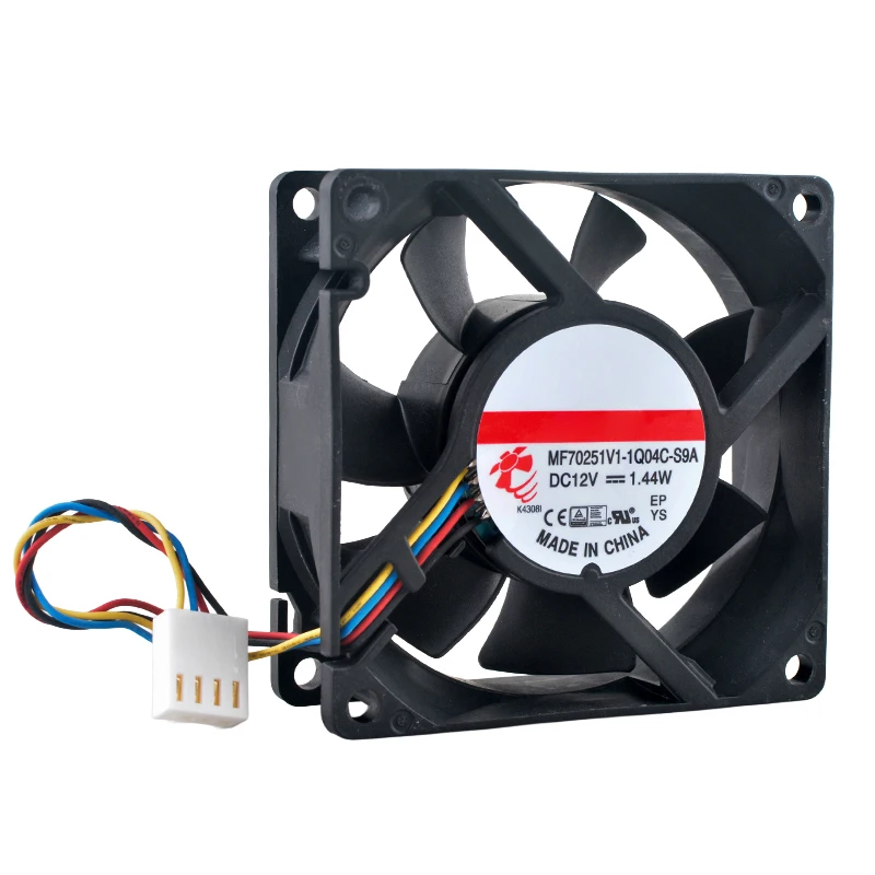 MF70251V1-1Q04C-S9A 7cm 70mm fan 70x70x25mm DC12V 1.44W 4-pin 3800rpm Magnetic levitation bearing cooling fan for chassis CPU
MF70251V1-1Q04C-S9A 7cm 70mm fan 70x70x25mm DC12V 1.44W 4-pin 3800rpm Magnetic levitation bearing cooling fan for chassis CPU