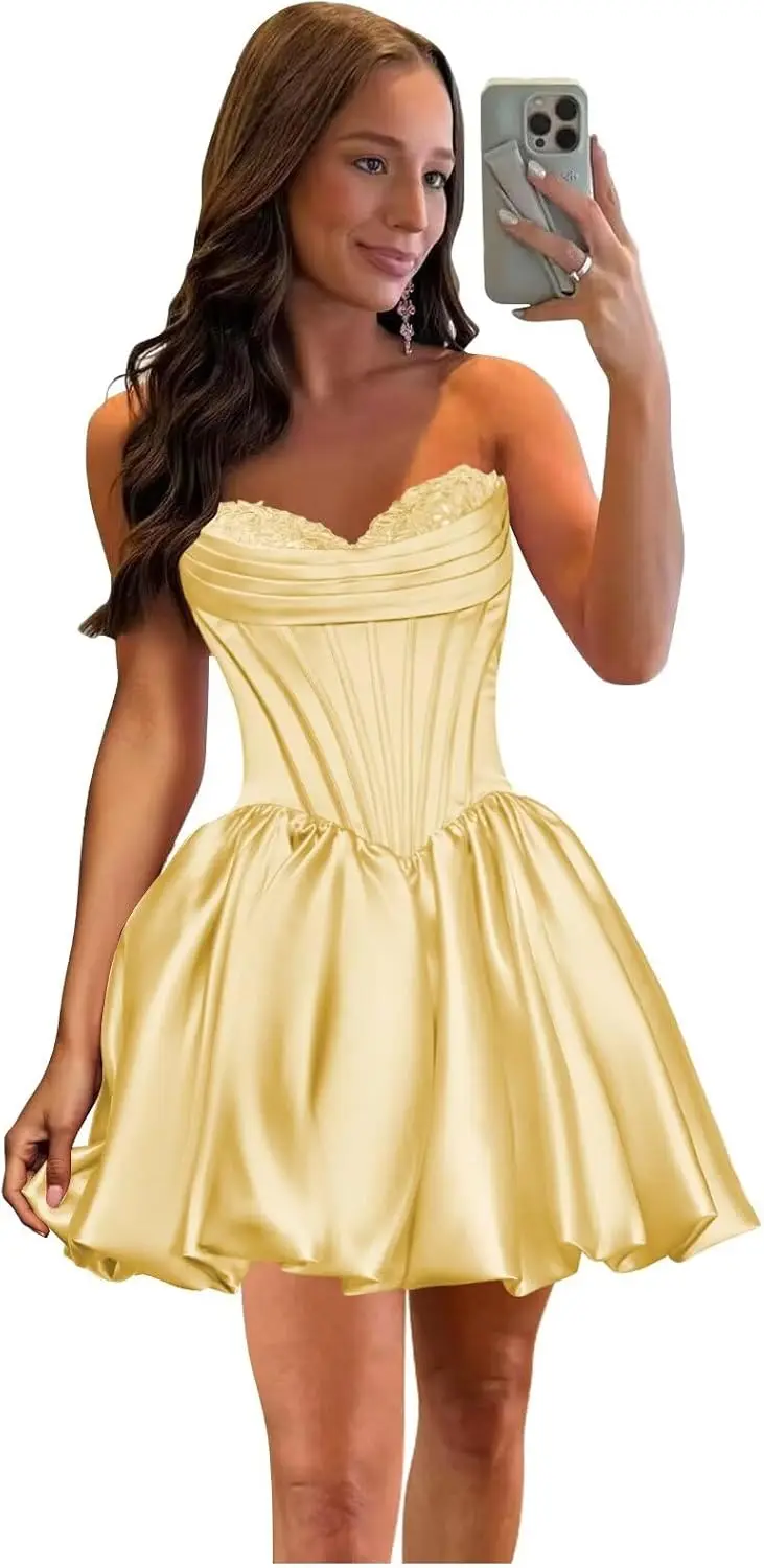 Подростковые кружевные аппликации, платья для встречи выпускников, атласное черное платье в форме сердца, короткое вечернее платье для выпускного вечера для подростков выше колена, мини 
Подростковые кружевные аппликации, платья для встречи выпускников, атласное черное платье в форме сердца, короткое вечернее платье для выпускного вечера для подростков выше колена, мини