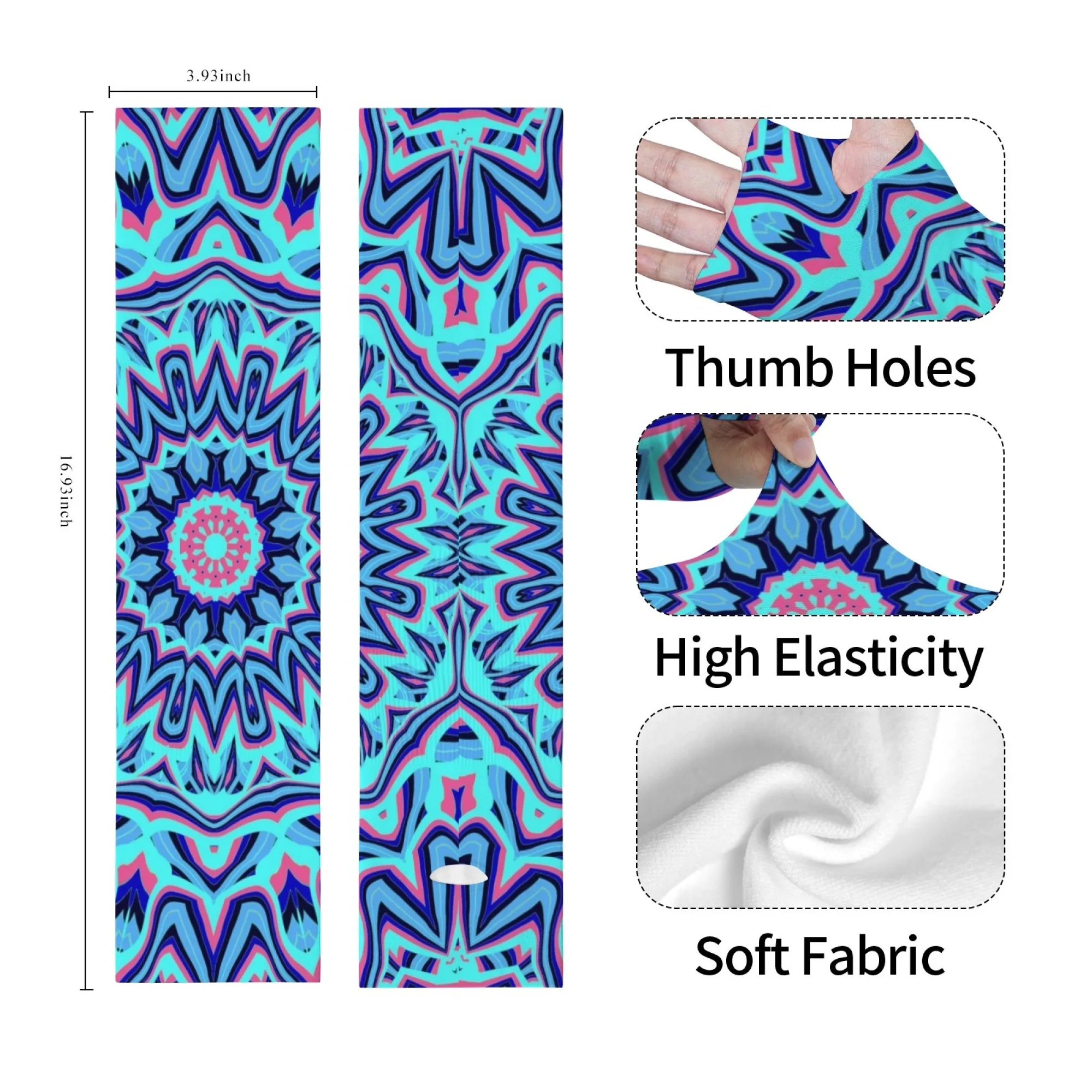 Blue Romantic Mandala Print Arm Sleeves Comfortable Skin-friendly Sun-protective Cycling Fishing Running Outdoor Sports Sleeves
Blue Romantic Mandala Print Arm Sleeves Comfortable Skin-friendly Sun-protective Cycling Fishing Running Outdoor Sports Sleeves