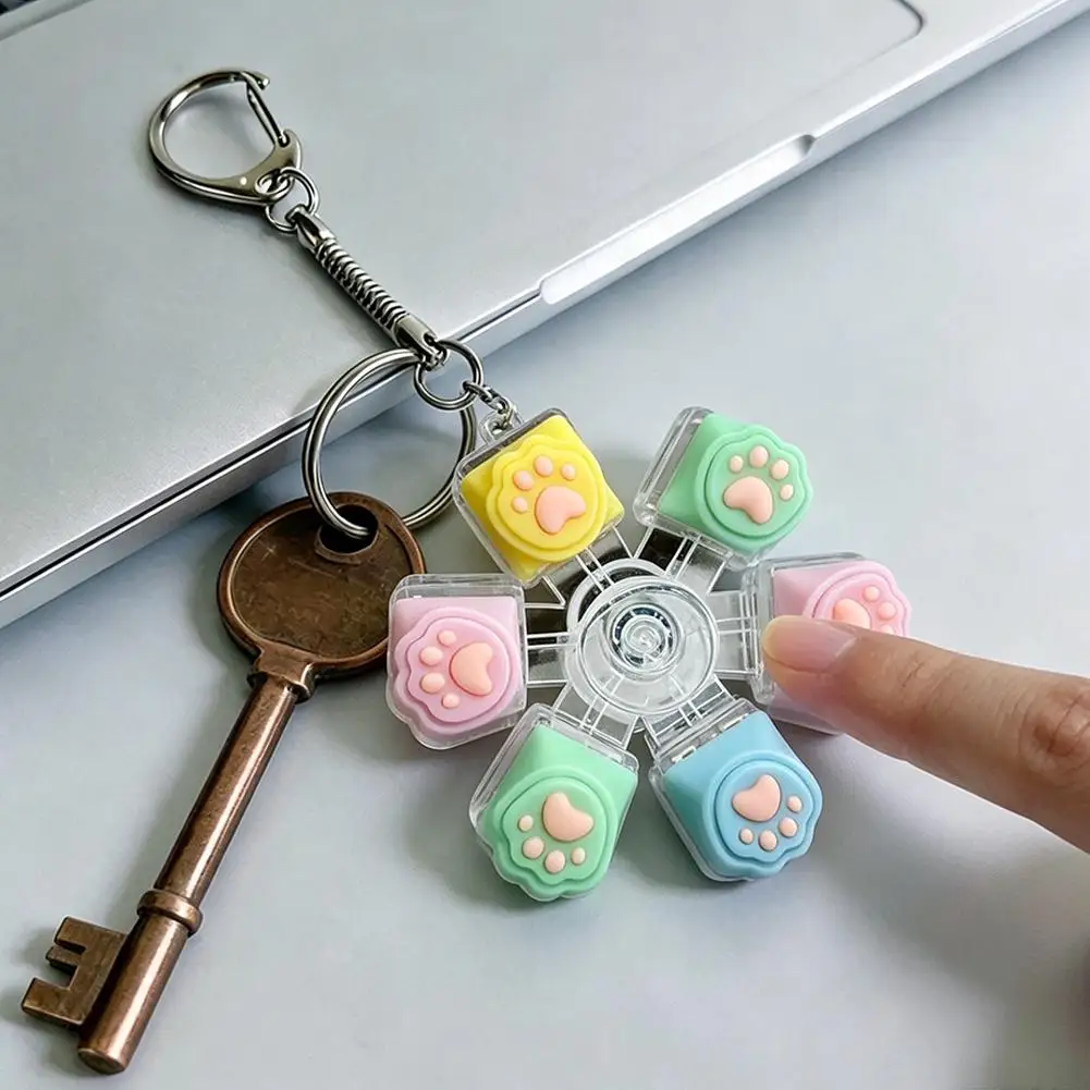 Cat Paw Keycap Fidget Spinner Keychain, Soft Cute Stress Relief Toy, Mechanical Keyboard Style Anxiety Relief Keyring for Desk
Cat Paw Keycap Fidget Spinner Keychain, Soft Cute Stress Relief Toy, Mechanical Keyboard Style Anxiety Relief Keyring for Desk