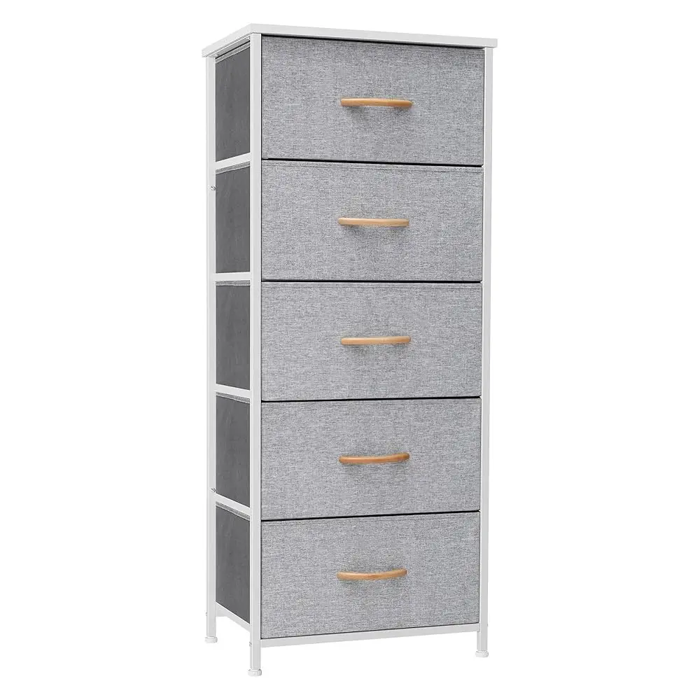 Vertical Dresser Storage Tower - Sturdy Steel Frame, Wood Top, Easy Pull Fabric Bins - Organizer Unit For Bedroom, Hallway,
Vertical Dresser Storage Tower - Sturdy Steel Frame, Wood Top, Easy Pull Fabric Bins - Organizer Unit For Bedroom, Hallway,