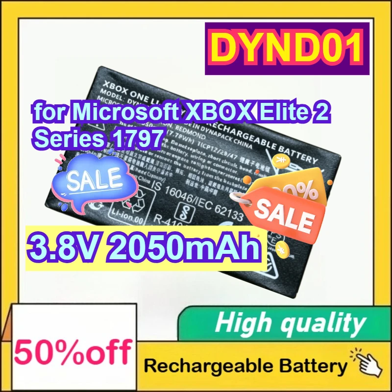 3.8V 2050mAh DYND01 Digital Game Console Controller Battery for Microsoft XBOX Elite 2 Series 1797 Battery
3.8V 2050mAh DYND01 Digital Game Console Controller Battery for Microsoft XBOX Elite 2 Series 1797 Battery