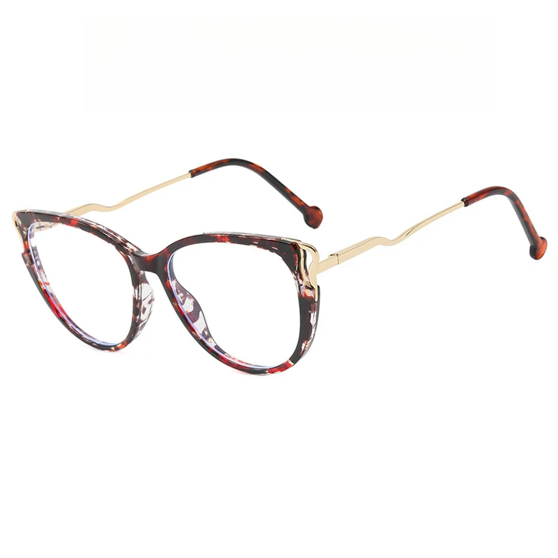 Cat-eye large-frame anti-blue-light glasses for European and American ladies as daily accessories. TR90 eyeglass frame
Cat-eye large-frame anti-blue-light glasses for European and American ladies as daily accessories. TR90 eyeglass frame