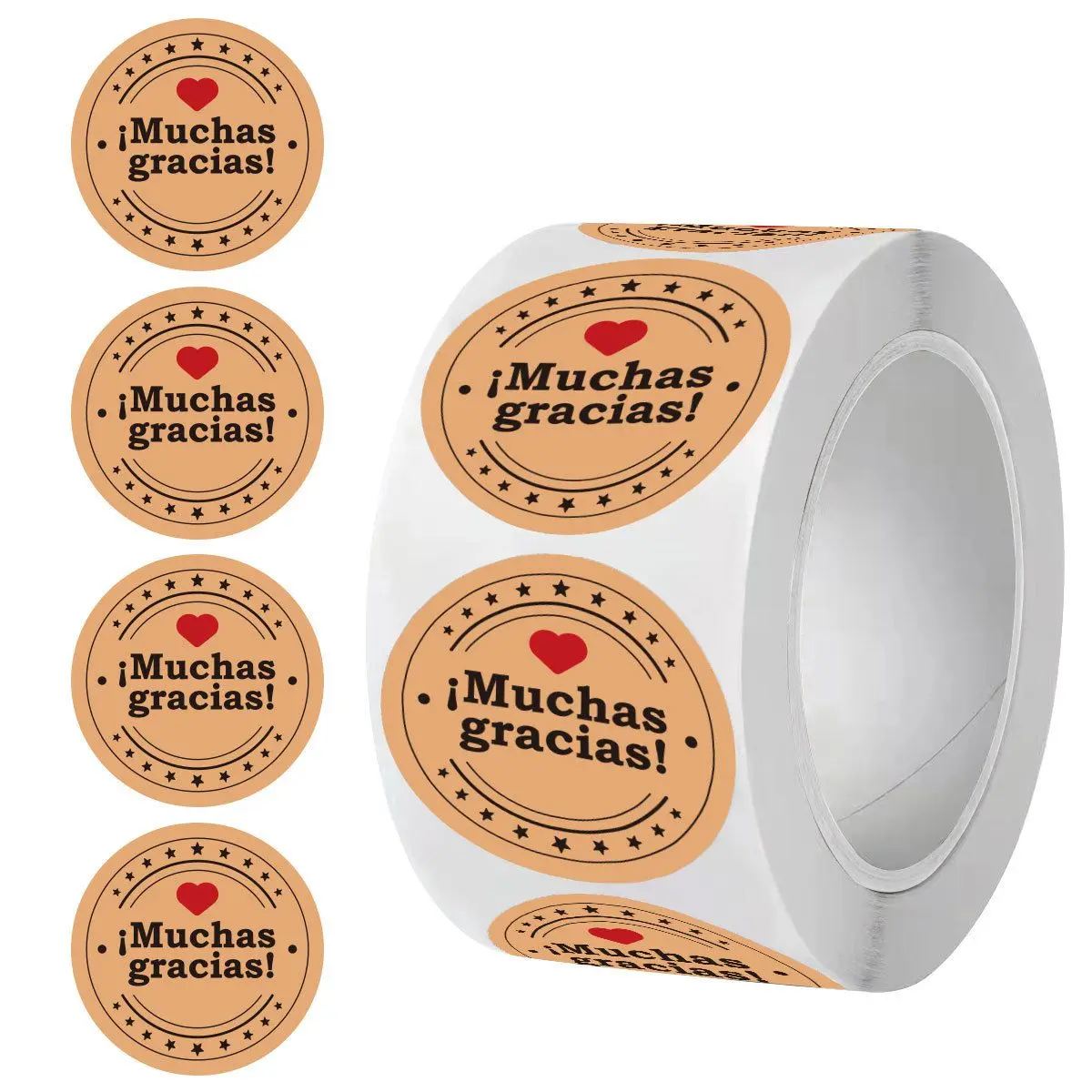 500pcs Spanish Muchas Gracias Stickers Roll,1 Inch Thank You Stickers for Small Business Packaging, Baking, Beverages, Gift Wrap
500pcs Spanish Muchas Gracias Stickers Roll,1 Inch Thank You Stickers for Small Business Packaging, Baking, Beverages, Gift Wrap