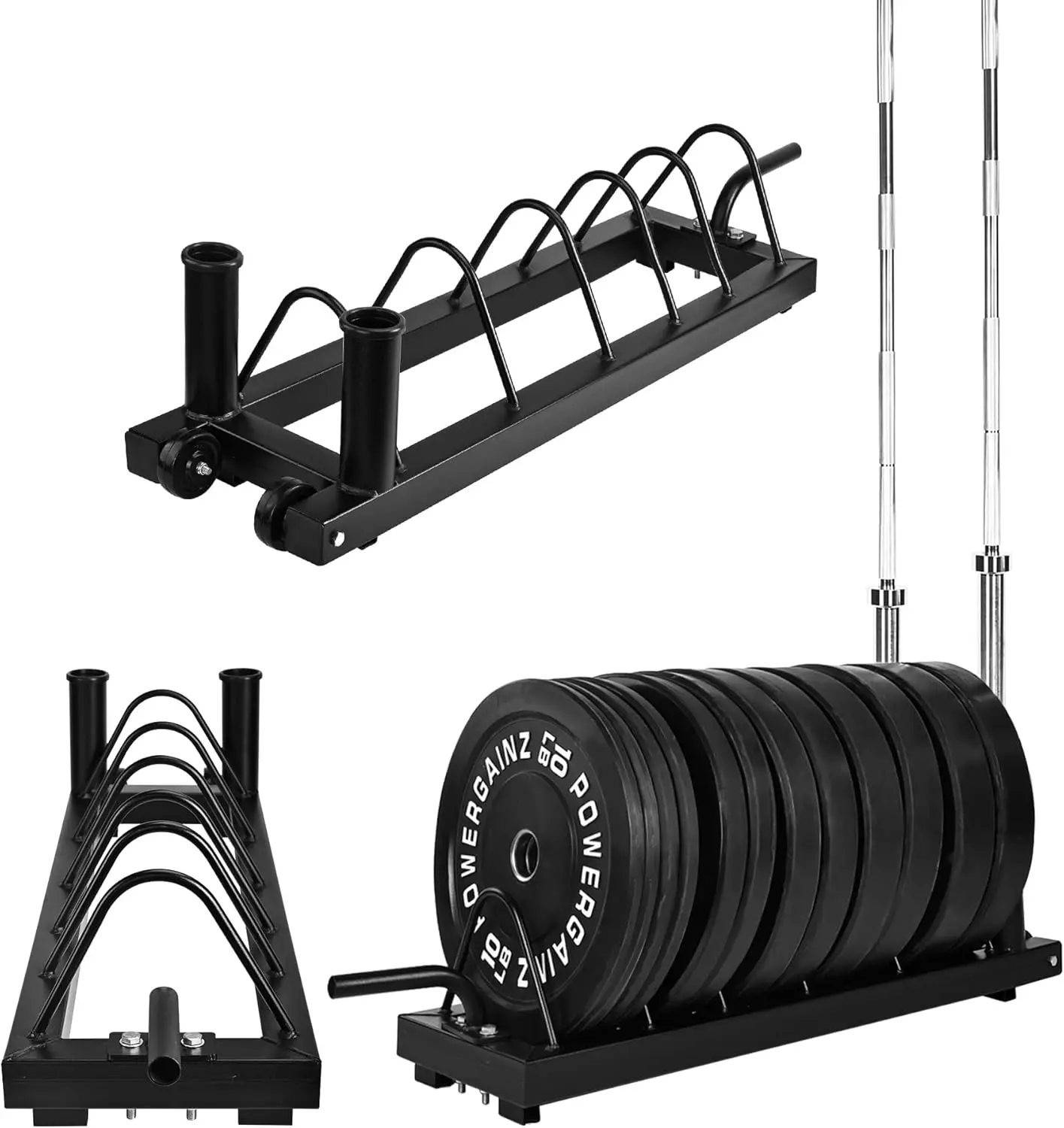 Portable Horizontal Steel Barbell Rack 5-Space Large Weight Plate Storage
Portable Horizontal Steel Barbell Rack 5-Space Large Weight Plate Storage