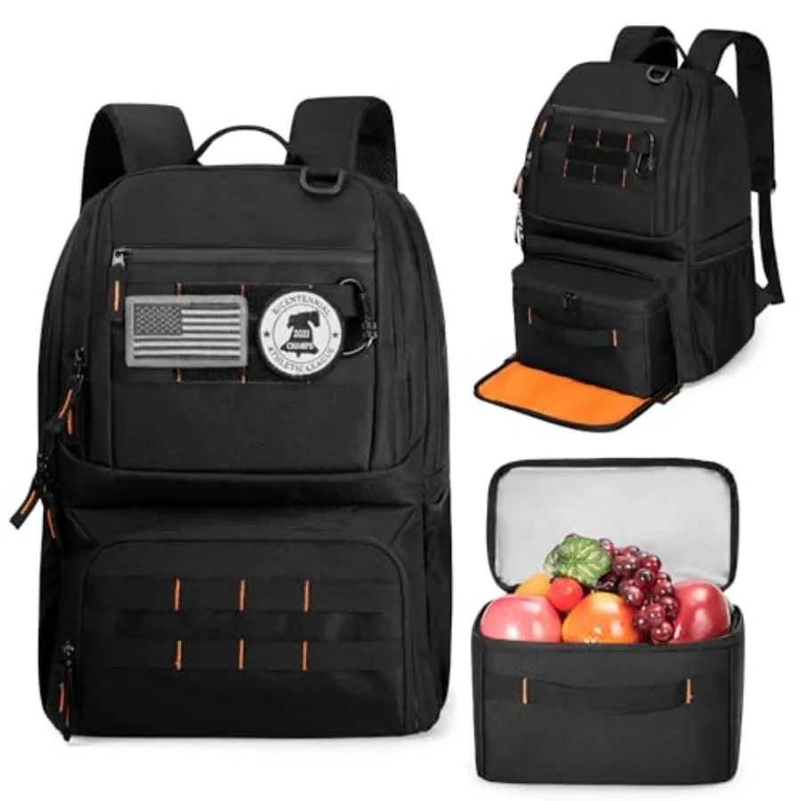Tactical Lunch Box for Women and Men Lunch Backpack with Insulated Cooler Bag and 17 Inch Laptop Sleeve Black
Tactical Lunch Box for Women and Men Lunch Backpack with Insulated Cooler Bag and 17 Inch Laptop Sleeve Black