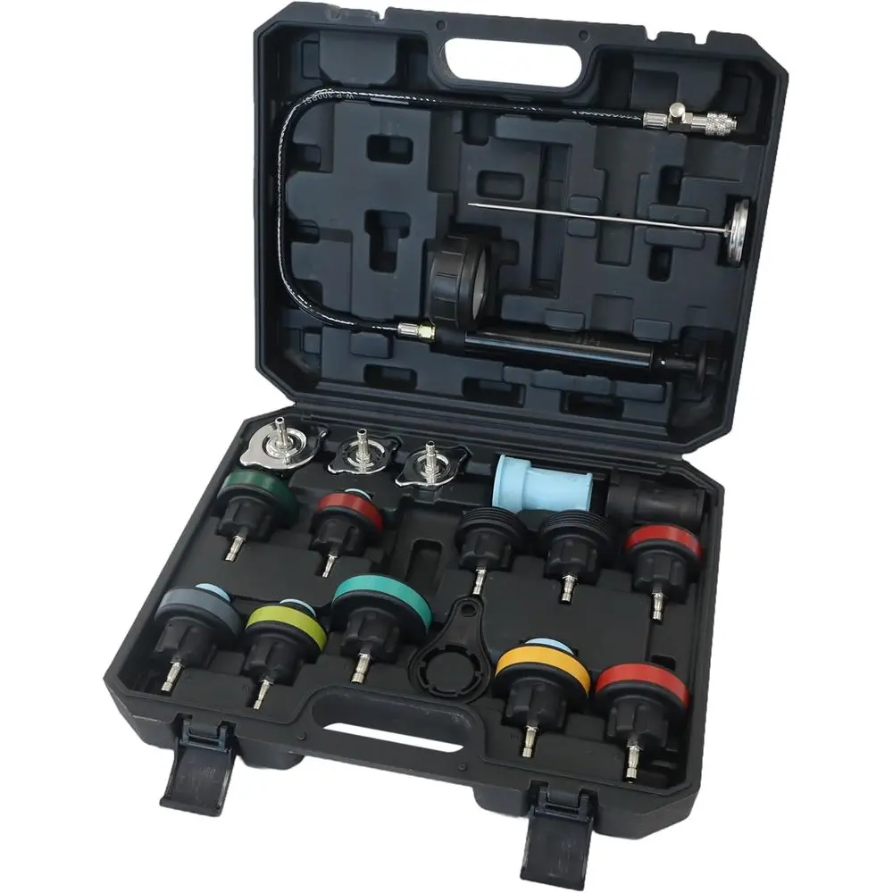 Coolant Pressure Tester Kit, Universal Radiator Pressure Test Pump with Adapters, Cooling System Leak Detector for Car, Truck, S
Coolant Pressure Tester Kit, Universal Radiator Pressure Test Pump with Adapters, Cooling System Leak Detector for Car, Truck, S