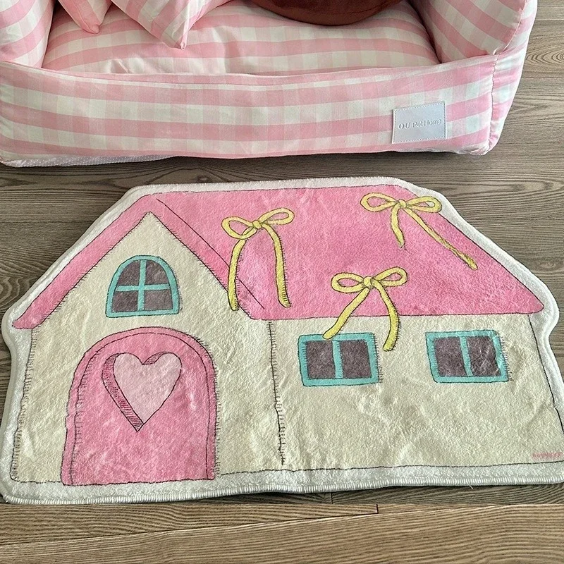 Cute House Shape Girl Bedroom Decorative Carpet Irregular Cartoon Living Room Sofa Soft Plush Floor Mat Comfortable Foot Pad
Cute House Shape Girl Bedroom Decorative Carpet Irregular Cartoon Living Room Sofa Soft Plush Floor Mat Comfortable Foot Pad