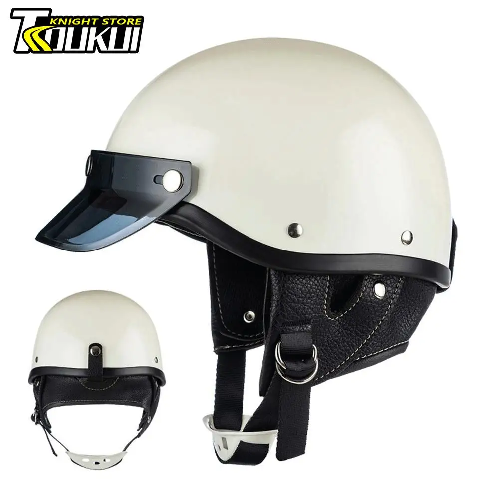 Motorcycle Helmet Retro Men Women Moto Helmet Riding Racing Half Helmet Scooter Motorbike Capacete De Moto DOT Certification
Motorcycle Helmet Retro Men Women Moto Helmet Riding Racing Half Helmet Scooter Motorbike Capacete De Moto DOT Certification