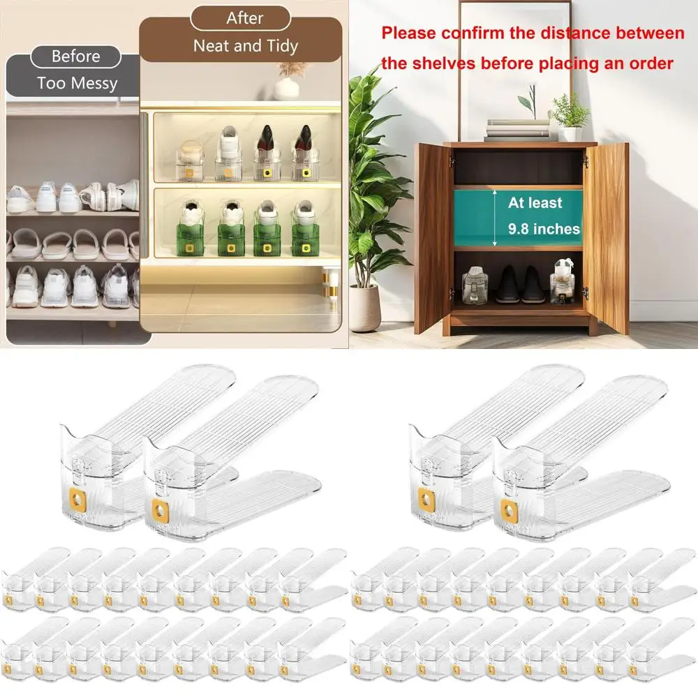 20-Pack Clear Shoe Stackers for Closet, Space-Saving Shoe Organizers, Shoe Display Shelves, Pair Holders
20-Pack Clear Shoe Stackers for Closet, Space-Saving Shoe Organizers, Shoe Display Shelves, Pair Holders