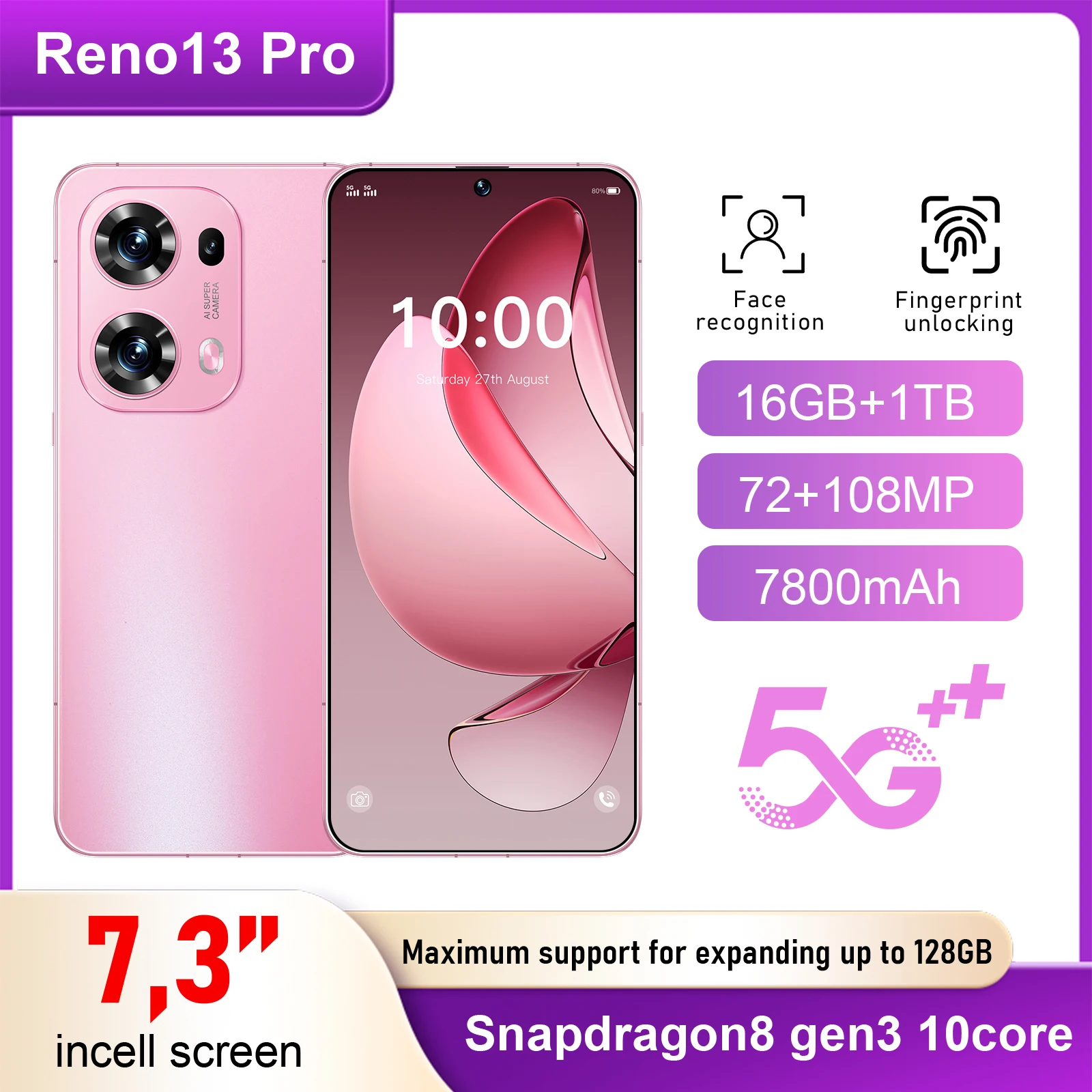 HOT 2025 Original Tablet Reno 13 Pro 7.3 inch WiFi GPS Google 7800mAh Battery 5G Dual Sim Card Facial Recognition Function
HOT 2025 Original Tablet Reno 13 Pro 7.3 inch WiFi GPS Google 7800mAh Battery 5G Dual Sim Card Facial Recognition Function