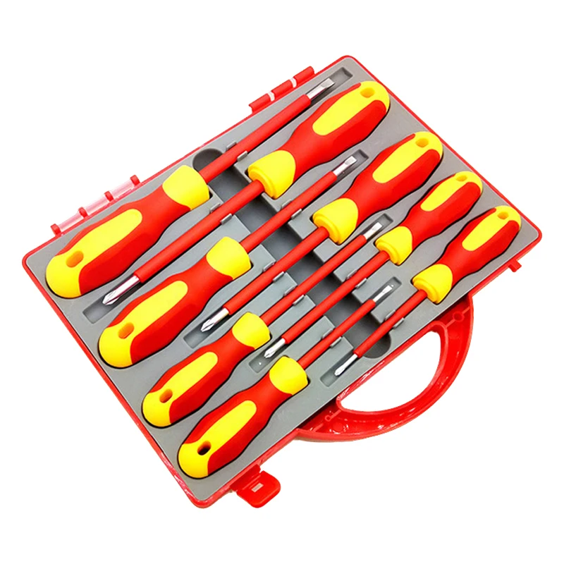 8 PCS Insulated Screwdriver Set Slotted Phillips High Voltage Resistant Screw Driver Electrician's Professional Tools Hand Tools
8 PCS Insulated Screwdriver Set Slotted Phillips High Voltage Resistant Screw Driver Electrician's Professional Tools Hand Tools