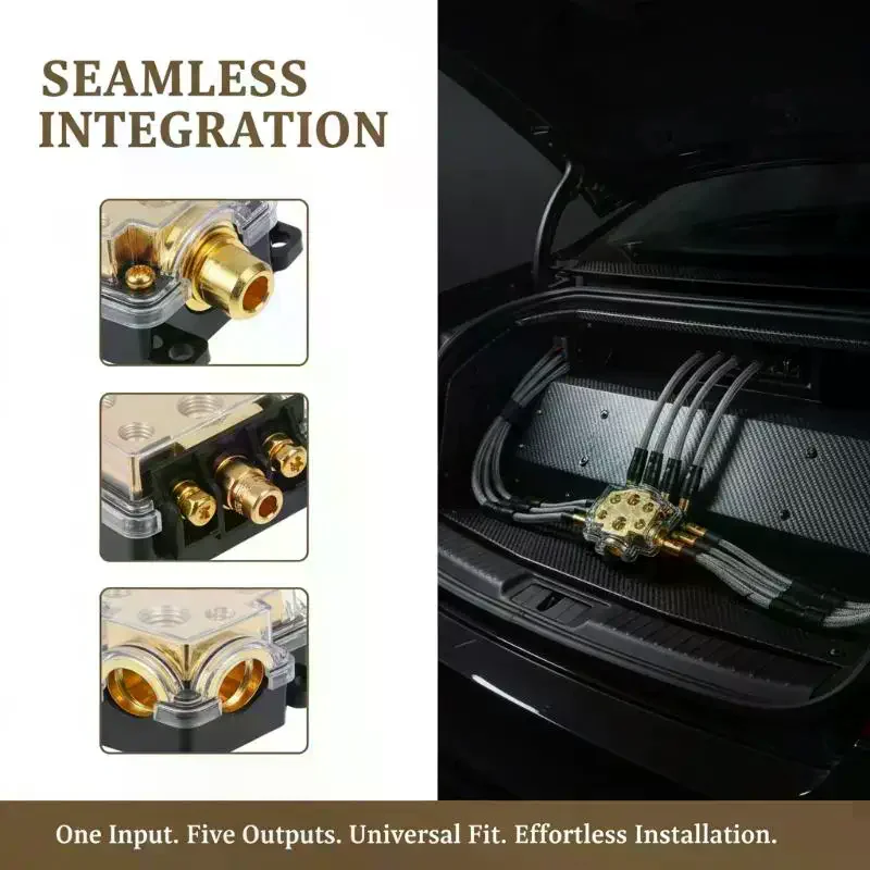 1 In 5 Way Car Power Distributor Block Car Audio Amplifier Ground Distribution Terminal For Vehicle Amplifier DSP Modification
1 In 5 Way Car Power Distributor Block Car Audio Amplifier Ground Distribution Terminal For Vehicle Amplifier DSP Modification