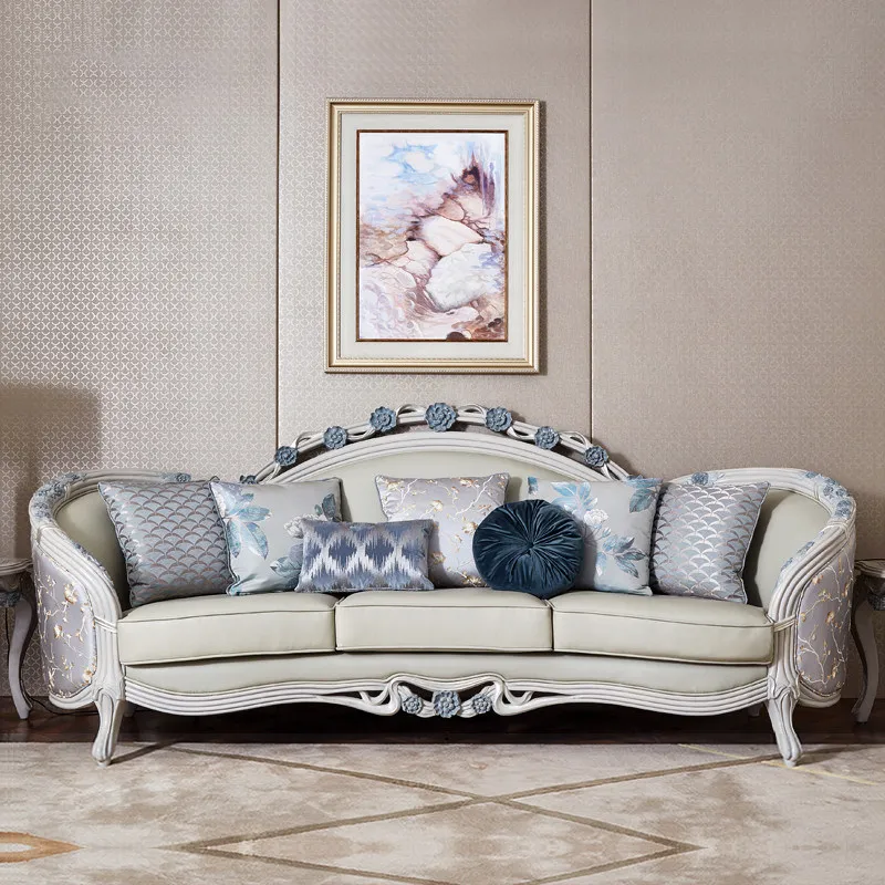 High-end light luxury solid wood sofa leather luxury living room combination
High-end light luxury solid wood sofa leather luxury living room combination