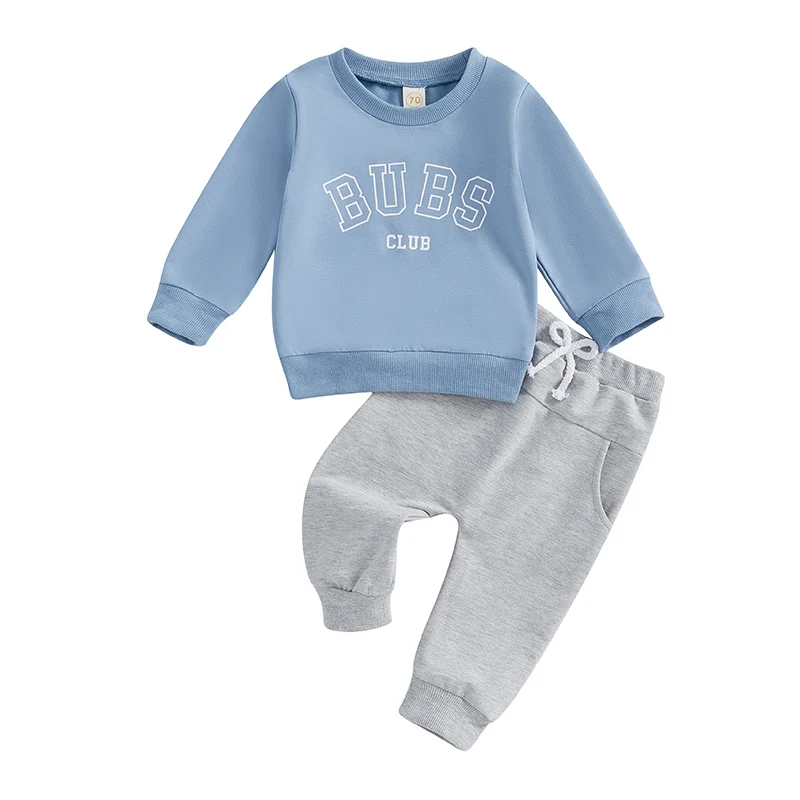 Baby Boys Pants Set Long Sleeve Crew Neck Letters Print Sweatshirt with Sweatpants Infant Clothes
Baby Boys Pants Set Long Sleeve Crew Neck Letters Print Sweatshirt with Sweatpants Infant Clothes