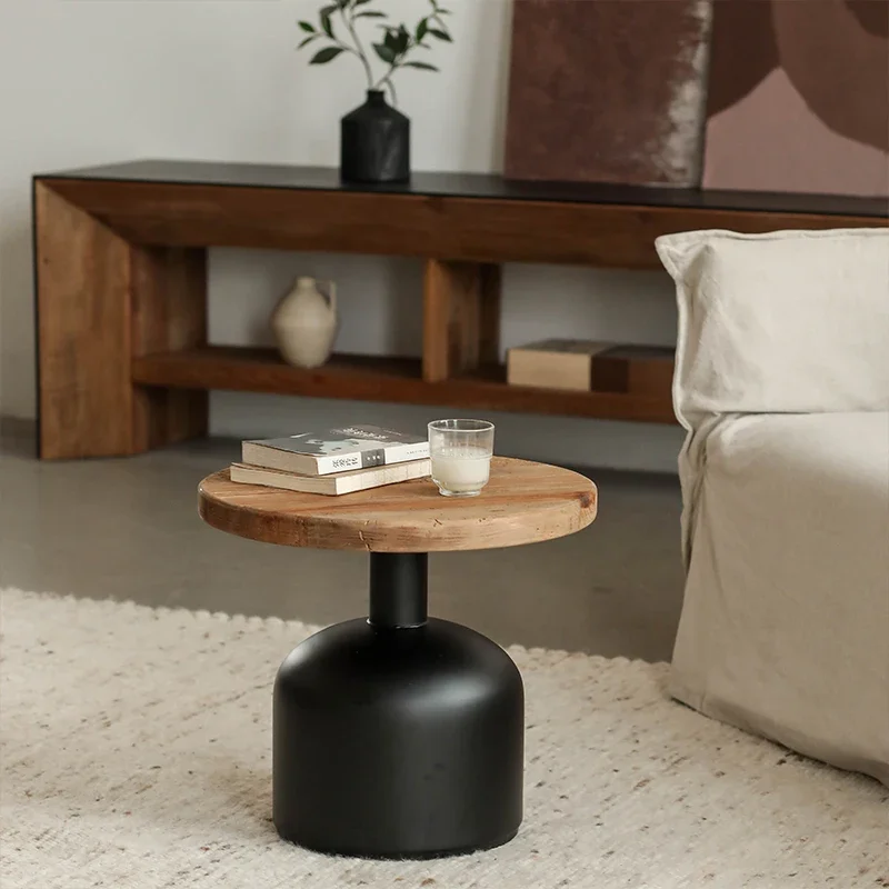 Round small side table solid wood, black living room artistic sofa coffee table
Round small side table solid wood, black living room artistic sofa coffee table