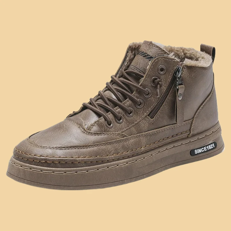2025 men's trend versatile leather shoes casual platform thermal cotton Winter fleece boots men's high-top shoe
2025 men's trend versatile leather shoes casual platform thermal cotton Winter fleece boots men's high-top shoe