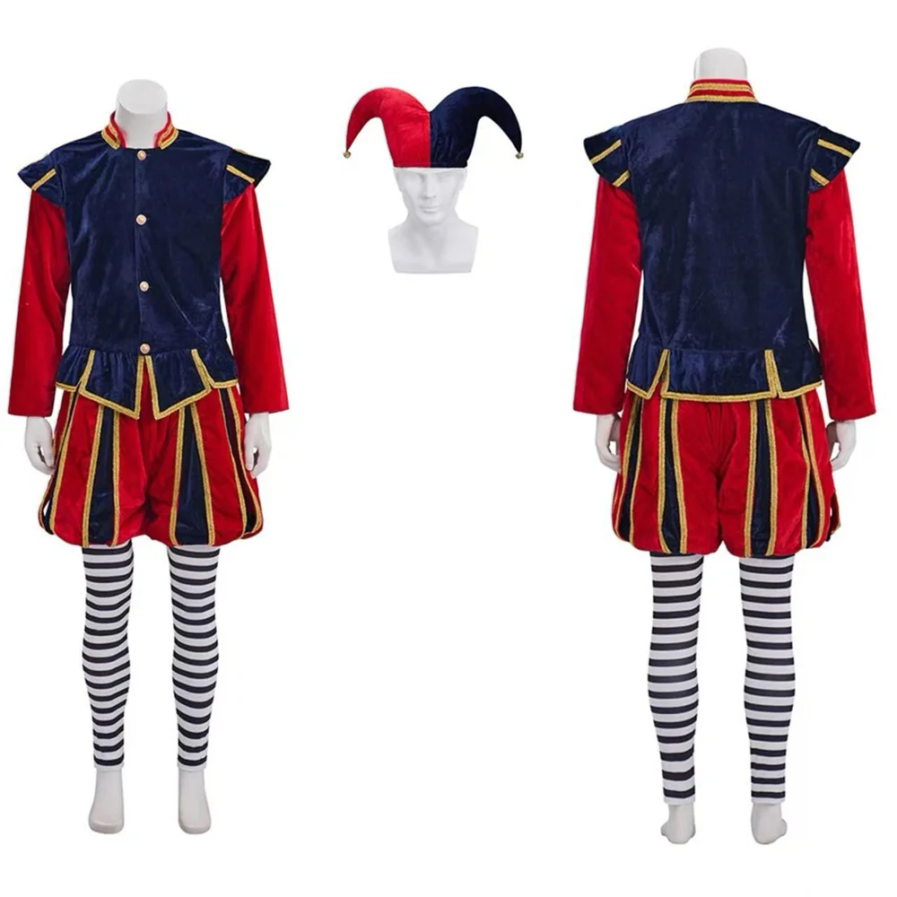 Medieval Renaissance Jester Circus Clown Cosplay Costume Tudor Elizabeth Venice Ball Gown
Medieval Renaissance Jester Circus Clown Cosplay Costume Tudor Elizabeth Venice Ball Gown