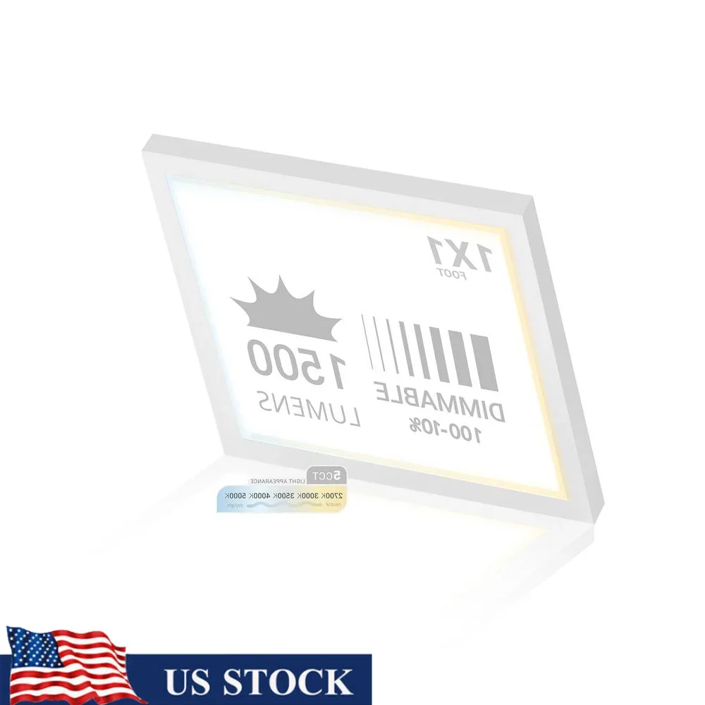 1x1 LED Surface Mount Panel 5CCT Dimmable 18W 1500LM Energy Efficient Flat Light Ultra Thin Ceiling Fixture Home Office
1x1 LED Surface Mount Panel 5CCT Dimmable 18W 1500LM Energy Efficient Flat Light Ultra Thin Ceiling Fixture Home Office