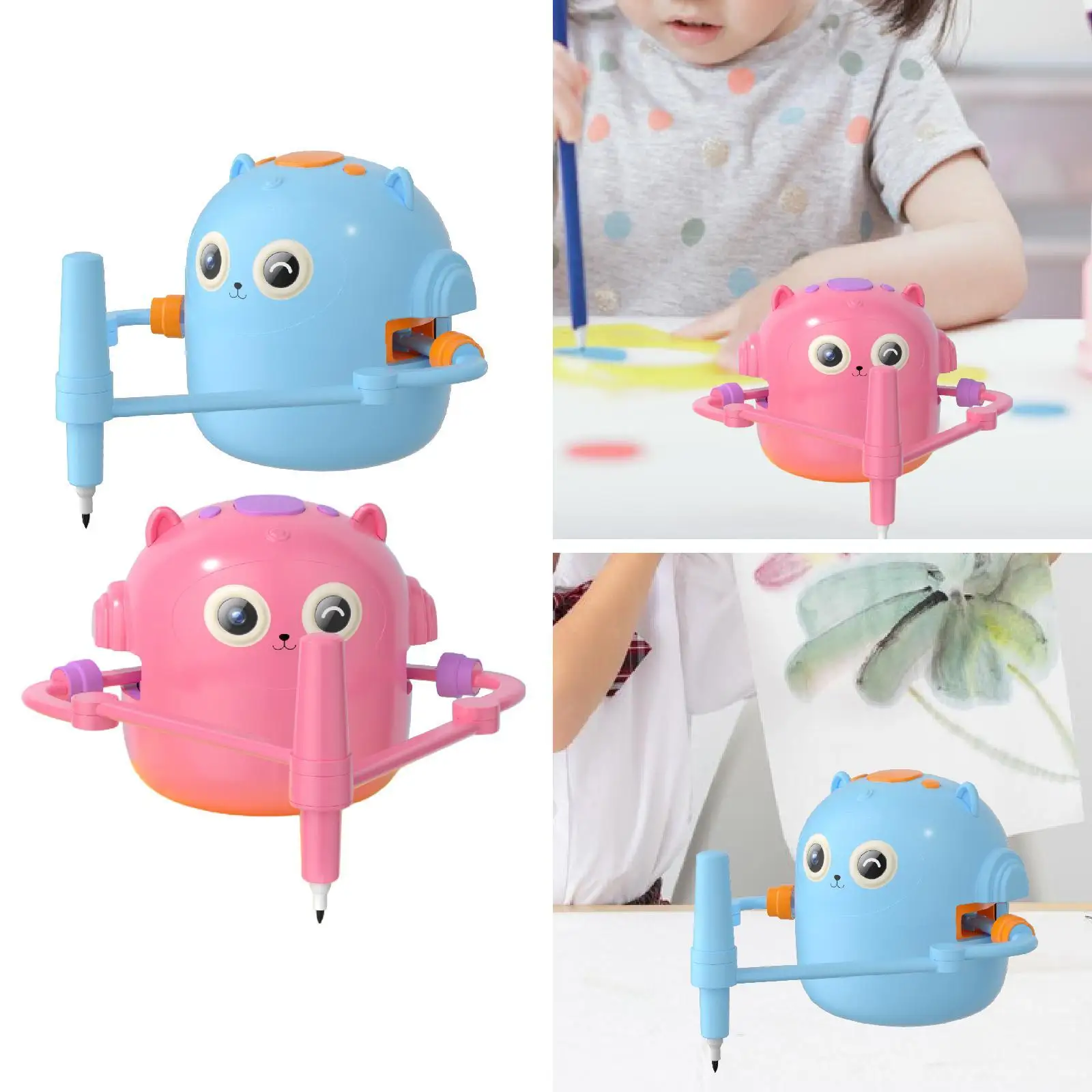 Kids Drawing Robot with 100 Learning Cards and 2 Pens Versatile Cute Double Functionality Interactive Learning Toy for Kids Gift
Kids Drawing Robot with 100 Learning Cards and 2 Pens Versatile Cute Double Functionality Interactive Learning Toy for Kids Gift
