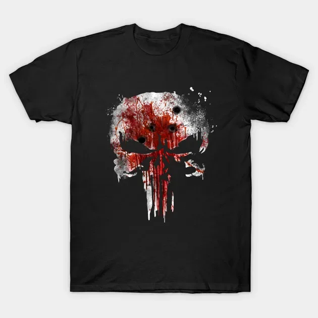 Creative Design Bloody Skull with Bullet Holes T-Shirt 100% Cotton O-Neck Summer Short Sleeve Casual Mens T-shirt Size S-3XL
Creative Design Bloody Skull with Bullet Holes T-Shirt 100% Cotton O-Neck Summer Short Sleeve Casual Mens T-shirt Size S-3XL