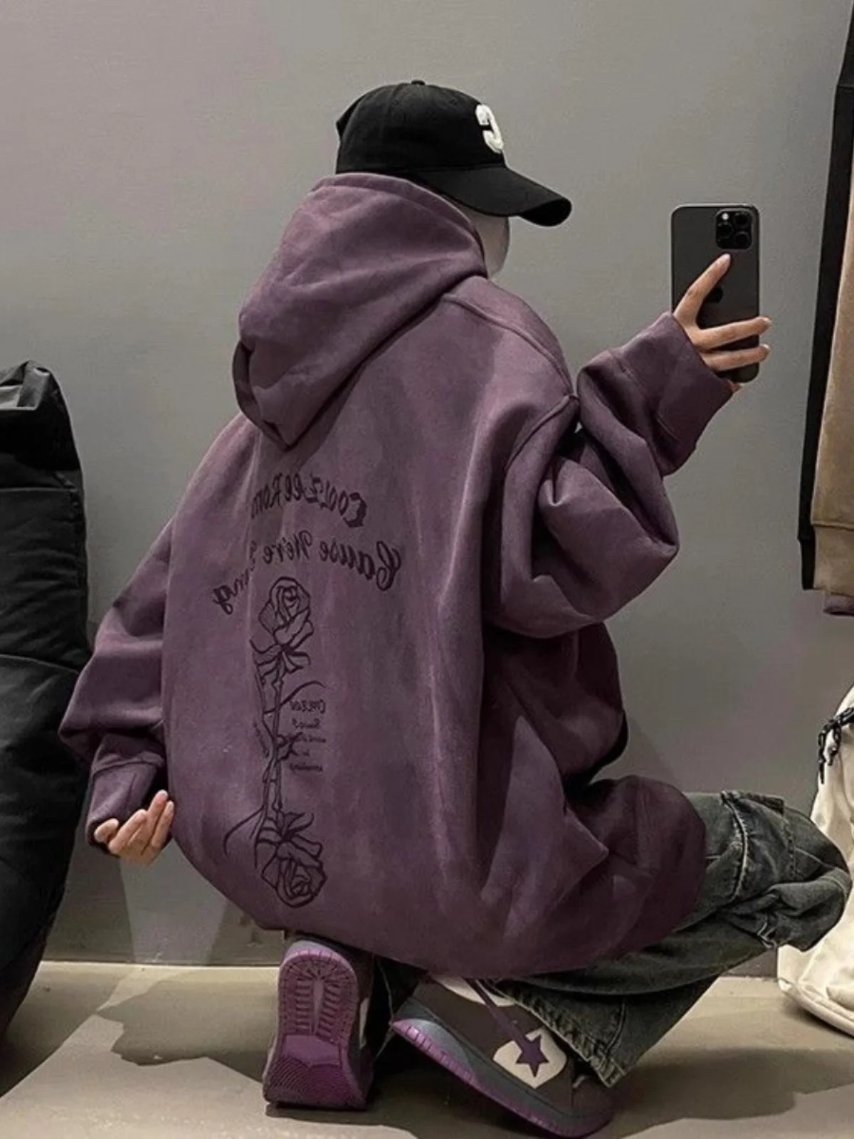 Men's Oversized Hoodie Sweatirt American Sle Heavyweight Suede Burnt Flower Loose Fit Hooded Jaet Autumn Winter Clothes
Men's Oversized Hoodie Sweatirt American Sle Heavyweight Suede Burnt Flower Loose Fit Hooded Jaet Autumn Winter Clothes