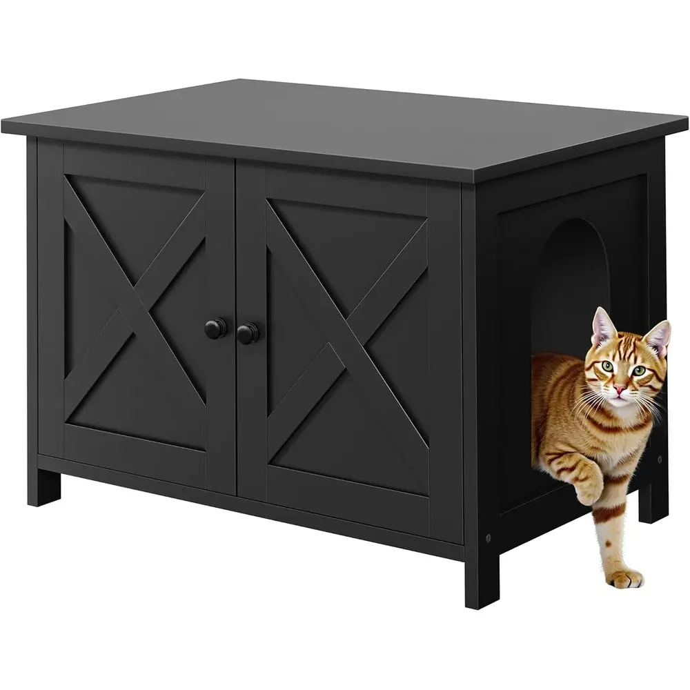 Hidden Litter Box Furniture with Removable Divider, Cat House End Table, Black, 31.5
Hidden Litter Box Furniture with Removable Divider, Cat House End Table, Black, 31.5