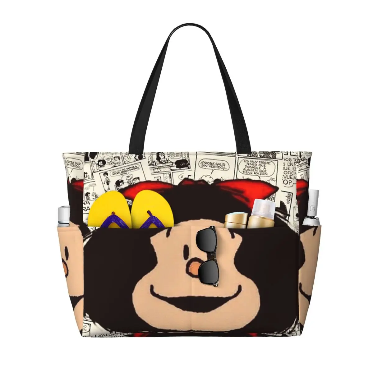 Mafalda Comic Beach Tote Bag Sport Gym Yoga Duffle Large Tote Bag Women Travel Bag Fitness bag
Mafalda Comic Beach Tote Bag Sport Gym Yoga Duffle Large Tote Bag Women Travel Bag Fitness bag