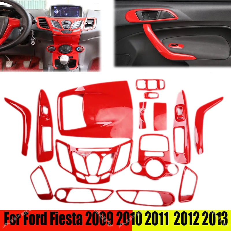 Для Ford Fiesta 2009-2013 ABS красный стиль аксессуары для украшения интерьера центральная консоль дверная крышка
Для Ford Fiesta 2009-2013 ABS красный стиль аксессуары для украшения интерьера центральная консоль дверная крышка