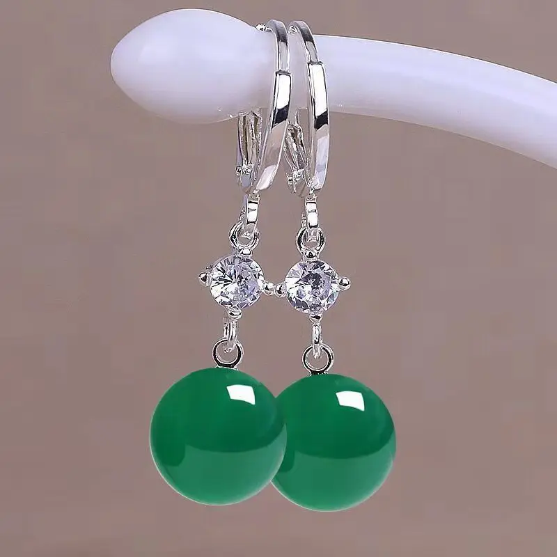 Natural Green Chalcedony Hand Carved Water Drop Earrings Fashion Boutique Jewelry Men's and Women's Earrings Gift Accessories
Natural Green Chalcedony Hand Carved Water Drop Earrings Fashion Boutique Jewelry Men's and Women's Earrings Gift Accessories