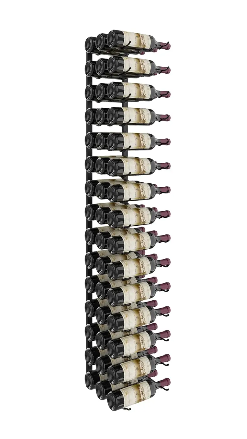 Wall Mounted Metal Wine Rack Label Forward Storage 45 Bottle Matte Black, Customized
Wall Mounted Metal Wine Rack Label Forward Storage 45 Bottle Matte Black, Customized
