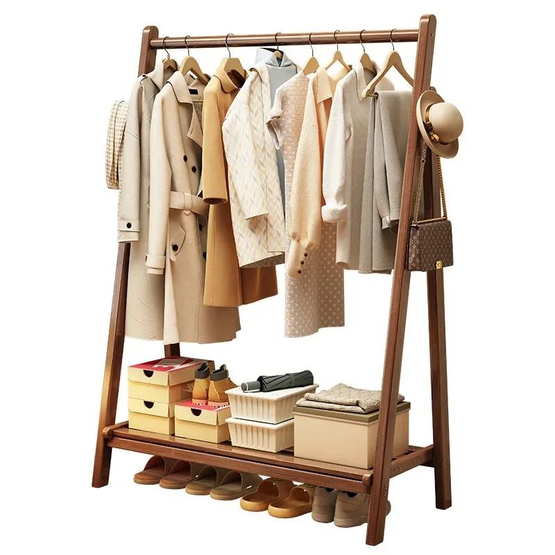 Solid wood hanger floor hanger bedroom coat rack household wooden clothes rack indoor simple drying rack
Solid wood hanger floor hanger bedroom coat rack household wooden clothes rack indoor simple drying rack