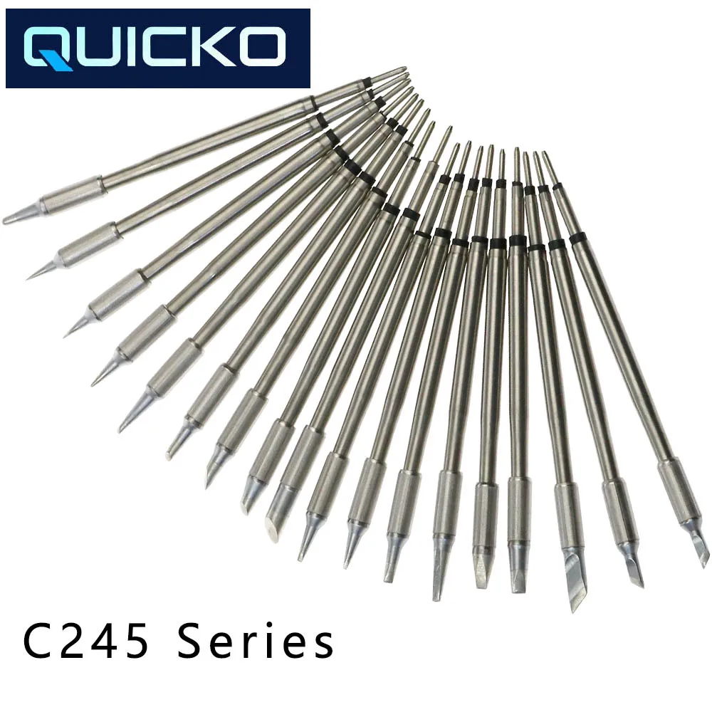 QUICKO C245 Soldering Iron Tips 773/774/710/912/766/931 Universal T245 Handle for Soldering Station Phone Repair Tools
QUICKO C245 Soldering Iron Tips 773/774/710/912/766/931 Universal T245 Handle for Soldering Station Phone Repair Tools