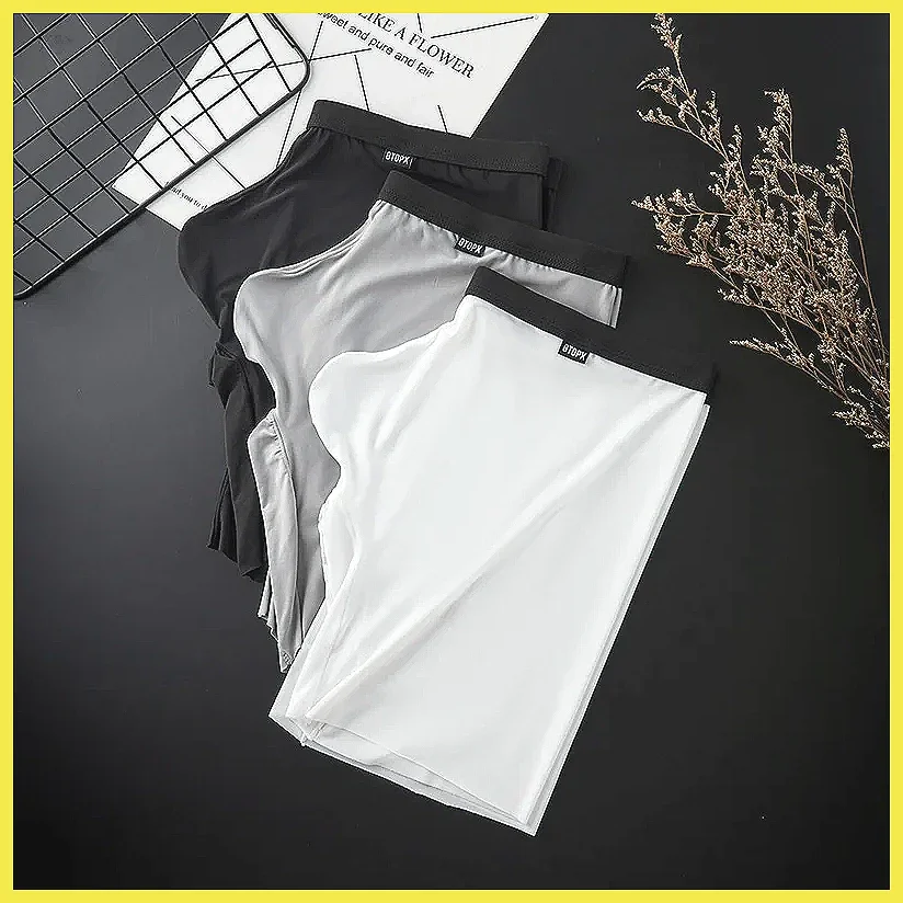 Men's Ice Silk Boxer Briefs with U Pouch Support - Quick Dry, Seamless, Ultra Thin Long Leg Sport Underwear
Men's Ice Silk Boxer Briefs with U Pouch Support - Quick Dry, Seamless, Ultra Thin Long Leg Sport Underwear