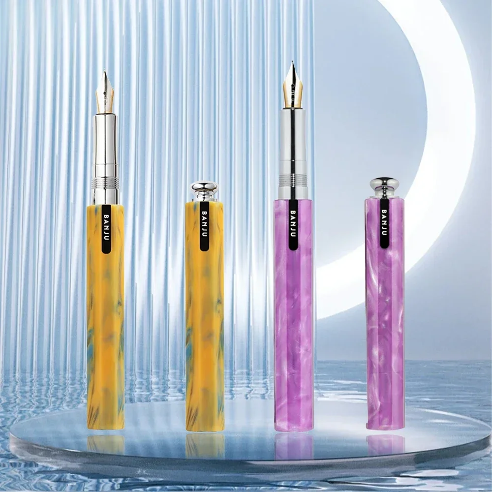 BANJU lightweight mini Pocket Fountain Pen Girls Practice Writing ink pen Iridium EF F Nibs Students office supplies with box
BANJU lightweight mini Pocket Fountain Pen Girls Practice Writing ink pen Iridium EF F Nibs Students office supplies with box