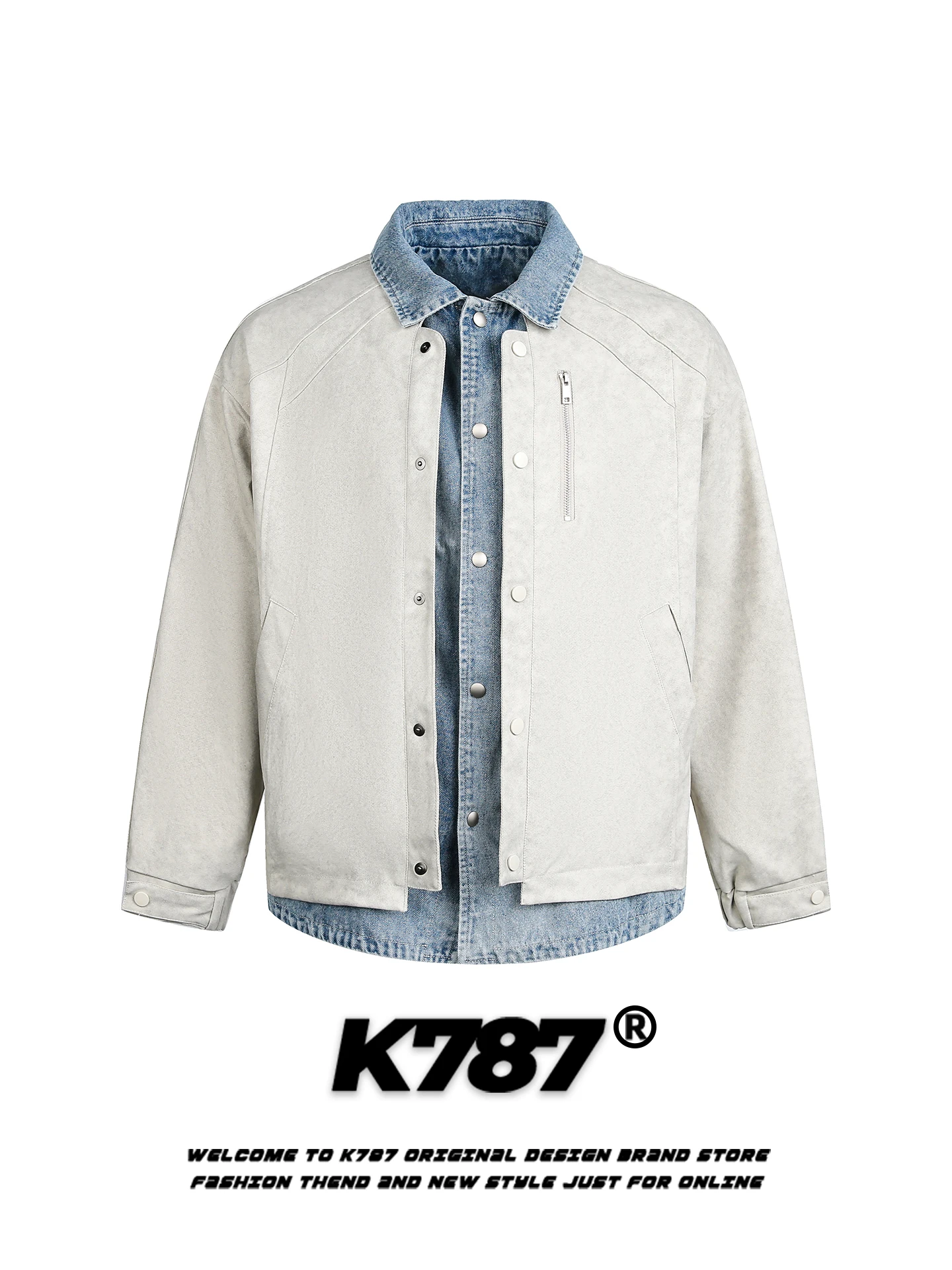 K787 American Sle Casual Jaet Loose Fit Spring Collection ex Long Sve Button up Classic Collar Workwear Coat
K787 American Sle Casual Jaet Loose Fit Spring Collection ex Long Sve Button up Classic Collar Workwear Coat