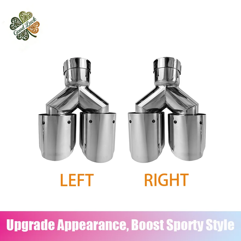 Universal Stainless Steel Dual Layer Automobile Exhaust Pipe 1 Piece - in to out Direct Style Y-Shaped Tail Pipe Muffler
Universal Stainless Steel Dual Layer Automobile Exhaust Pipe 1 Piece - in to out Direct Style Y-Shaped Tail Pipe Muffler