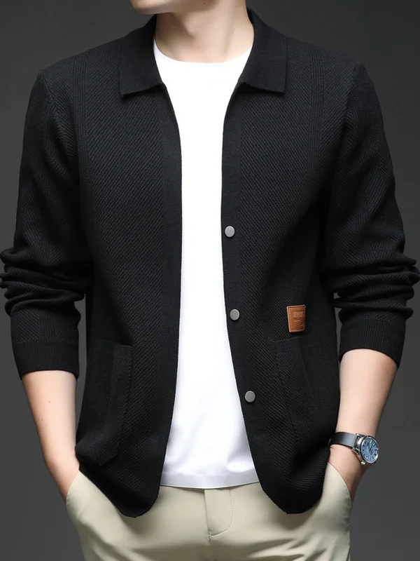 Мужской повседневный вязаный кардиган на весну 2025 года: модный, универсальный свитер-жакет с воротником, премиум-бренд, стандартный крой
Мужской повседневный вязаный кардиган на весну 2025 года: модный, универсальный свитер-жакет с воротником, премиум-бренд, стандартный крой