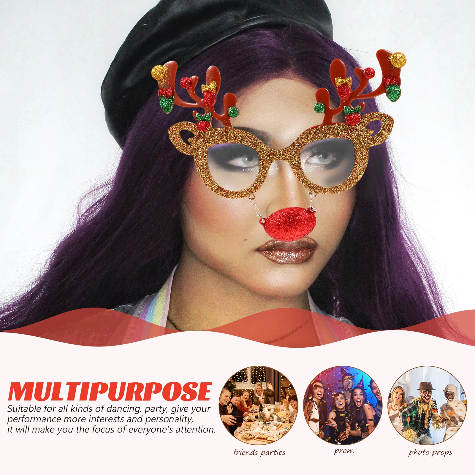 3 Pcs Party Glasses Antlers Fancy Dress Christmas Decorations Holiday Eyewear Eyeglasses Funny
3 Pcs Party Glasses Antlers Fancy Dress Christmas Decorations Holiday Eyewear Eyeglasses Funny