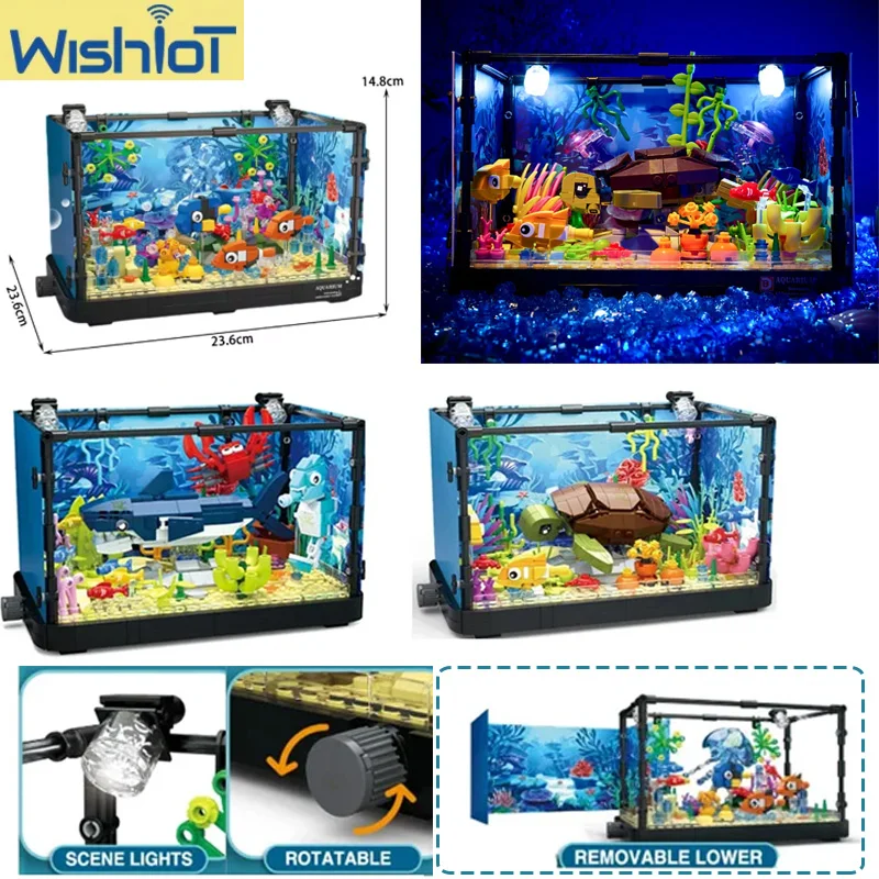 Marine Animal Sea Turtle Fish Tank MOC Building Blocks Jellyfish Fishbowl Aquarium Assembled Educational Model Bricks Toys Gifts
Marine Animal Sea Turtle Fish Tank MOC Building Blocks Jellyfish Fishbowl Aquarium Assembled Educational Model Bricks Toys Gifts